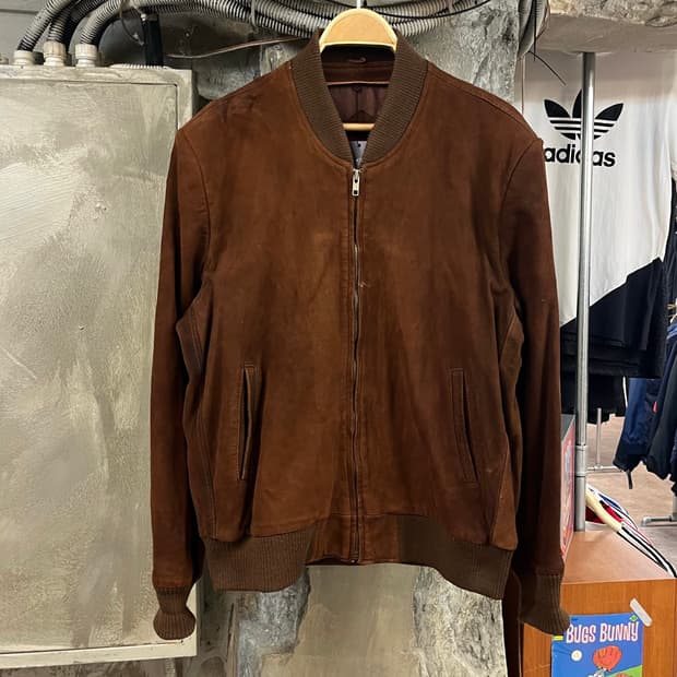 빈티지 양가죽 스웨이드 레더 자켓 브라운 L #csz2553 