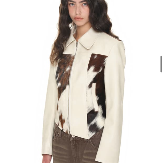 투머치택스 헤어리 레더 자켓 (m)