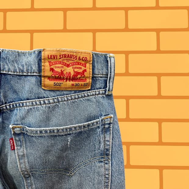 리바이스 502 데미지드 데님 팬츠 (32)