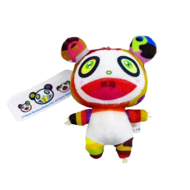 무라카미 타카시 미니 판다 플러시 키링 인형 (레드 마우스)