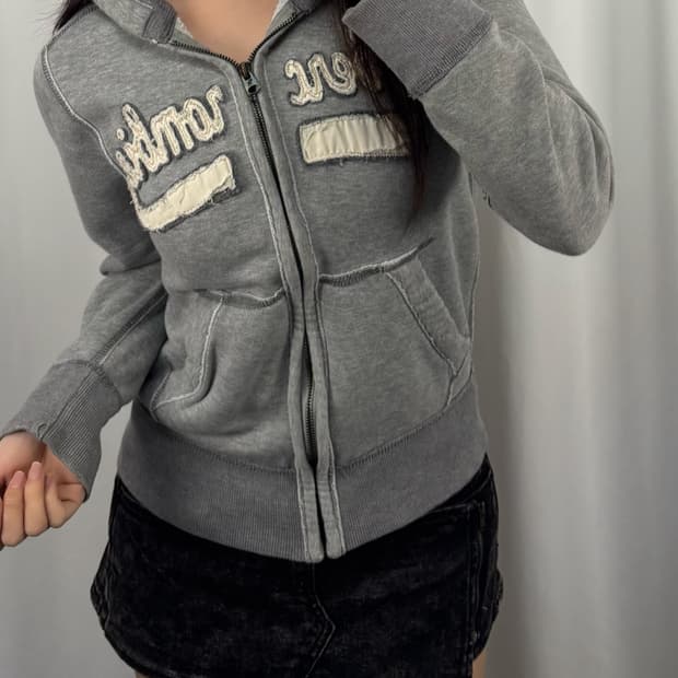 아베크롬비 그레이 후드집업