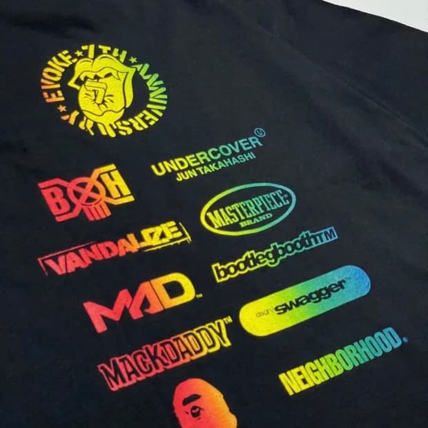 EVOKE 7주년 우라하라 베이프 언더커버 네이버후드 반팔 빈티지 티셔츠