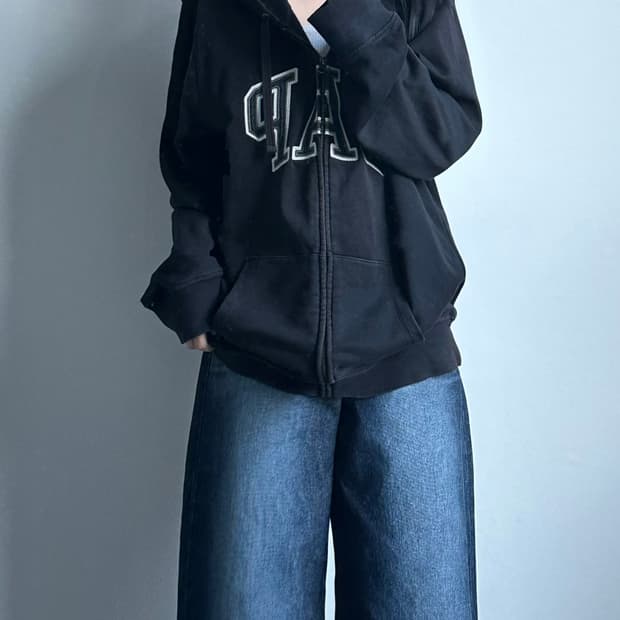 Gap 갭 블랙 후드집업