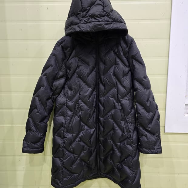 블랙 롱 패딩 점퍼 후드 스타일