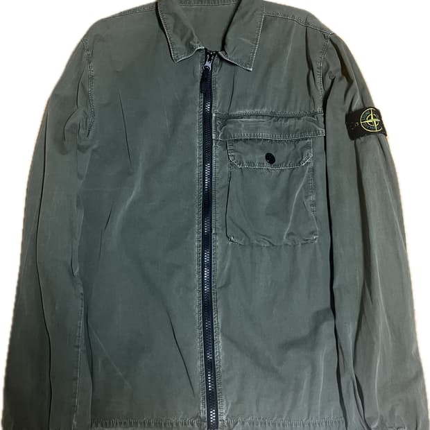 21FW 스톤아일랜드 올드이펙트 오버셔츠 올리브카키 XL