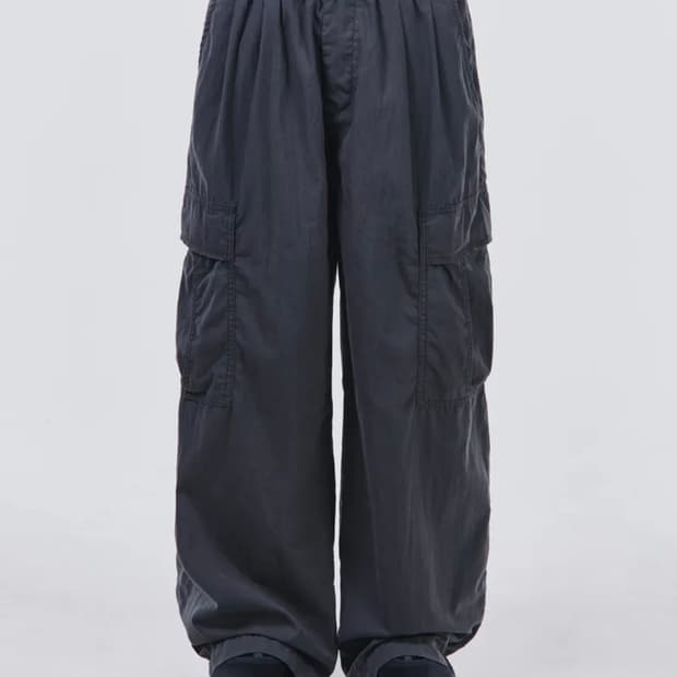 시그니처 카치온 카고 밴딩 팬츠 차콜 L 새상품