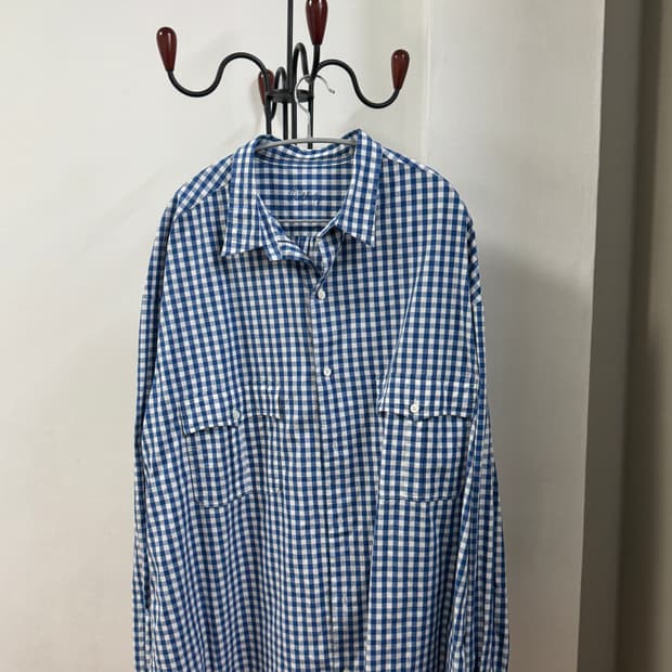 포터클래식 롤업 깅엄 셔츠