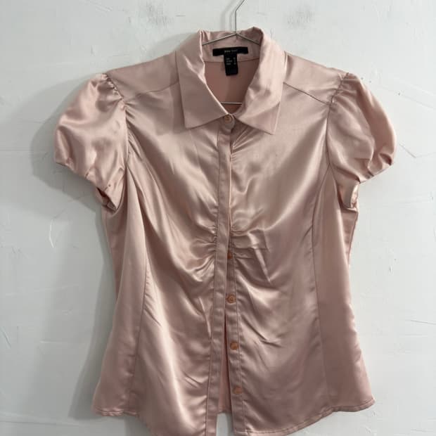 mng glossy glossy puff shirt