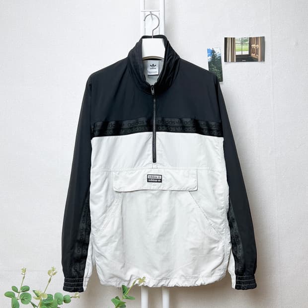 아디다스 오버핏 아노락 바람막이 L 