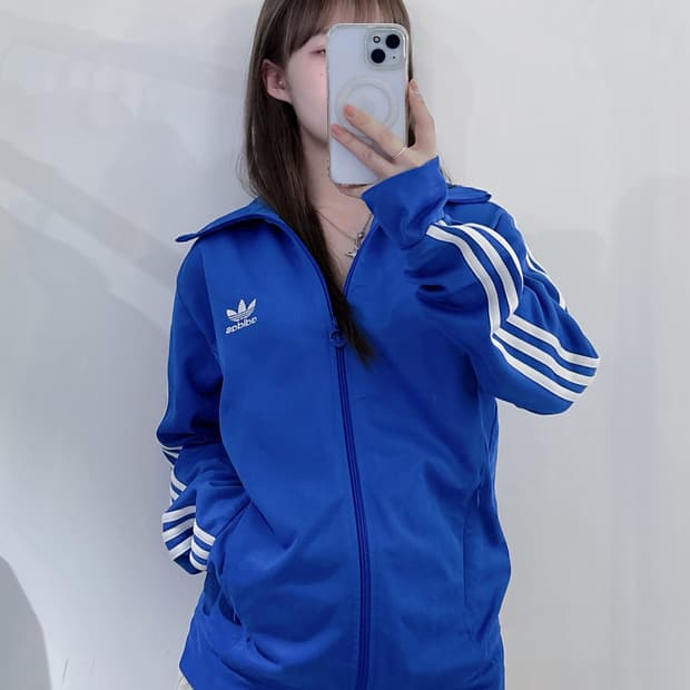 아디다스 유로파 블루 삼선 트랙탑