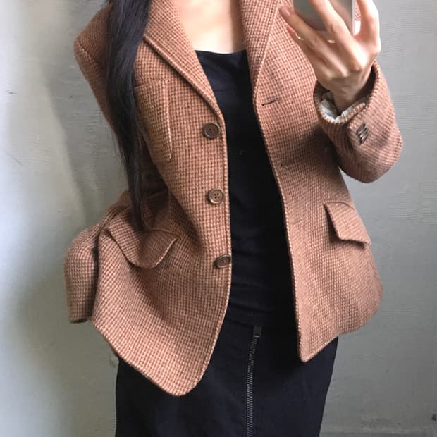 Polo 랄프로렌 레드베이지 울 자수 블레이저