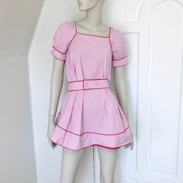 Italy Frankie Morello Stripe  Mini Dress