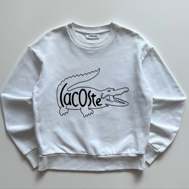 Lacoste 라코스테 빅로고 화이트 맨투맨