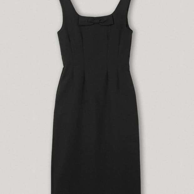 스무드무드 emotion black bow dress