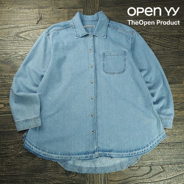[더오픈프로덕트 오픈YY] 오버사이즈 데님 셔츠 M20570