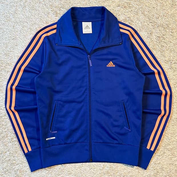 아디다스 ADIDAS 삼각로고 트랙탑 져지 블루 우먼스