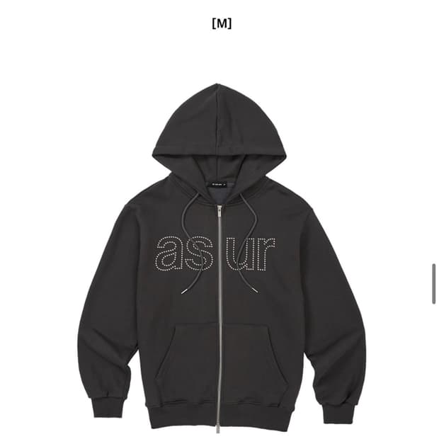 asur 애즈유아 후드집업 차콜