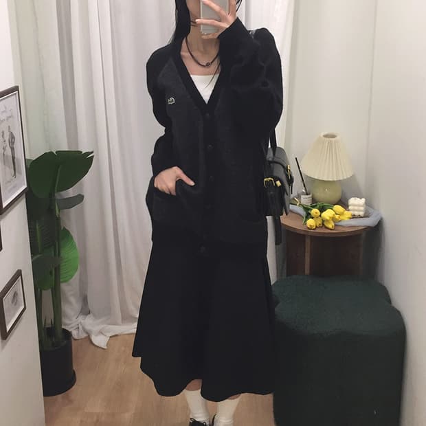 공용 라코스테 나그랑 V넥 가디건 95~100 