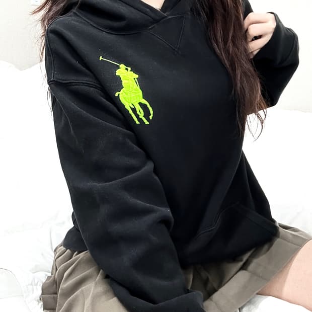 폴로 빅포니 블랙 후드