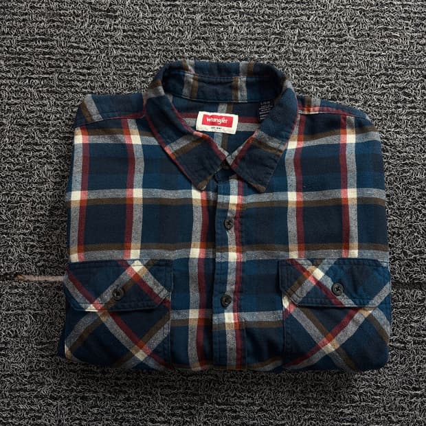 랭글러 USA 아메리칸 플란넬 체크 웨스턴 셔츠 1736