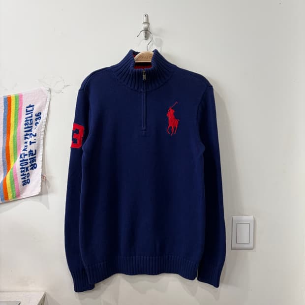 203. 폴로 빅포니 니트 반집업