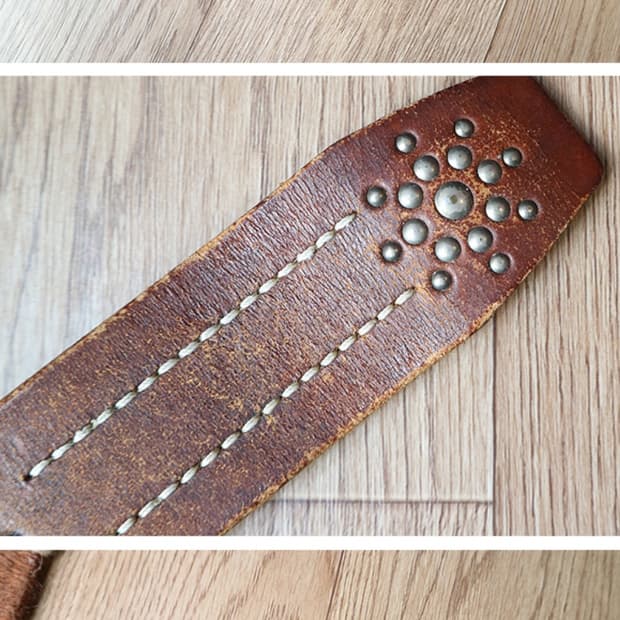 
일본 빈티지 튼튼한 아메카지 가죽 벨트 28-31