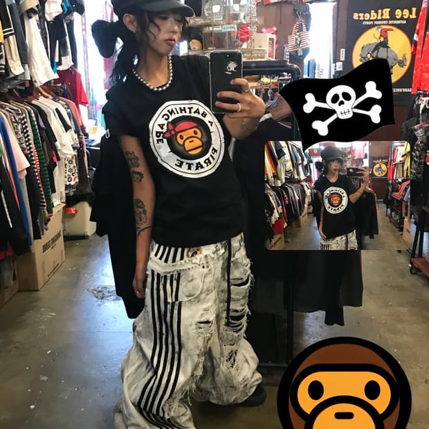 < Pirate Baby Milo Logo T-shirt >