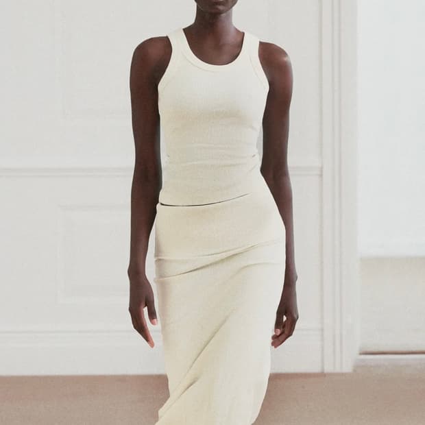 자라 러스틱 리브드 탑 M