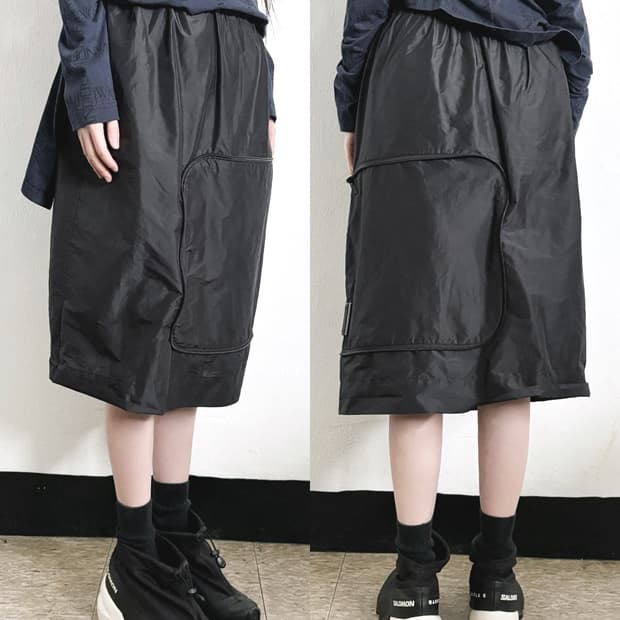 이세이미야케 패커블 유틸리티 나일론 스커트