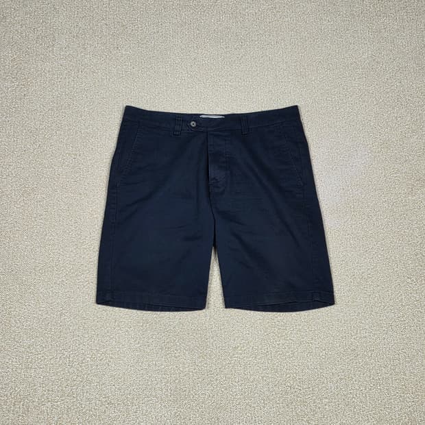 [아미] 백로고 코튼 치노 하프 팬츠 | S00043