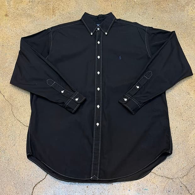 새상품급 00s 미국 빈티지 폴로랄프로렌 긴팔 검정 블랙셔츠