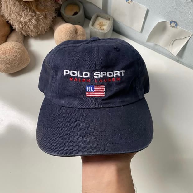폴로 스포츠 볼캡 네이비