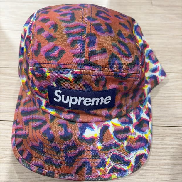슈프림 워시드 치노 트윌 캠프캡 레오파트 fw24