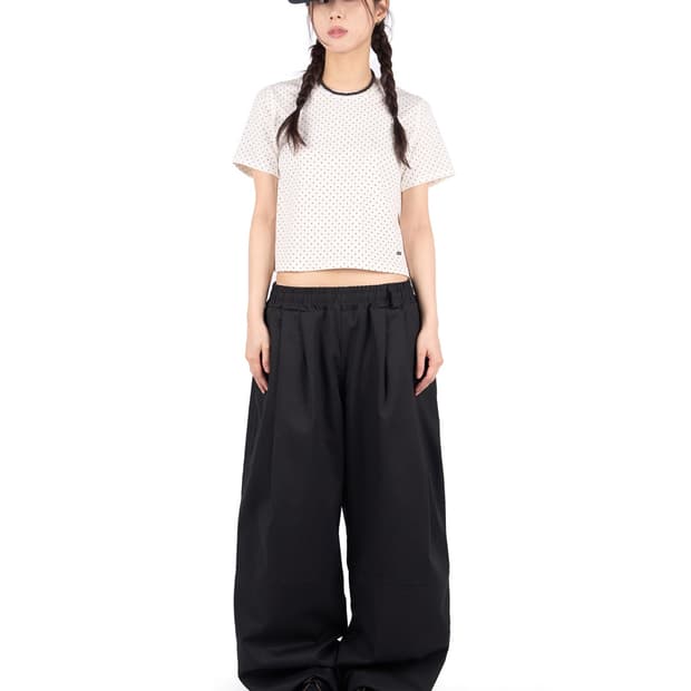 릿킴 [reets] DOT HALF TEE 화이트