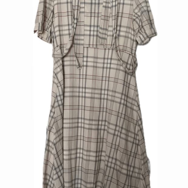 빈티지 체크 원피스