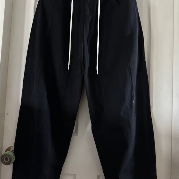 굿라이프웍스 블랙 와이드 팬츠 L