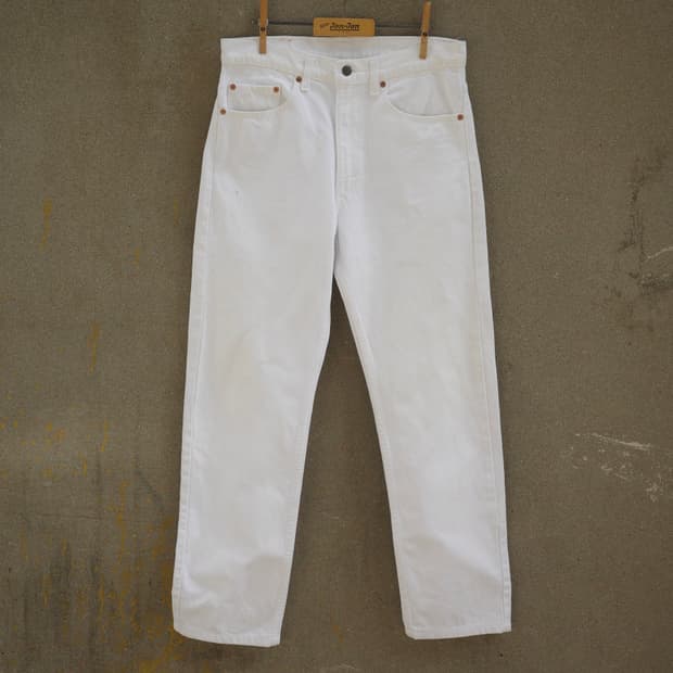 90‘s Levi’s 505 화이트 데님 팬츠