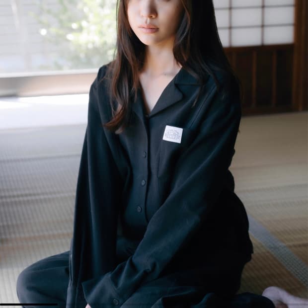 미세키서울 x 스파오 콜라보 파자마 세트 블랙