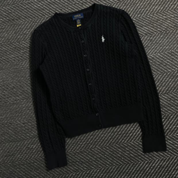 폴로 랄프로렌 우먼스 케이블 꽈배기 가디건y 4276