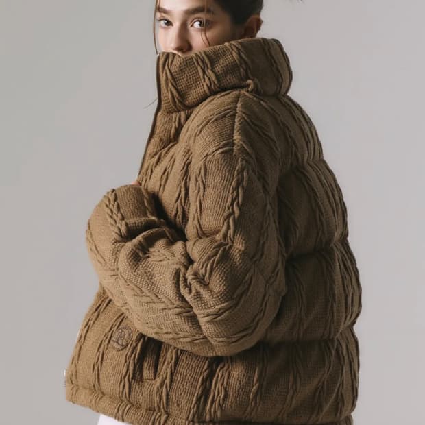 프렌다 니트 다운 패딩