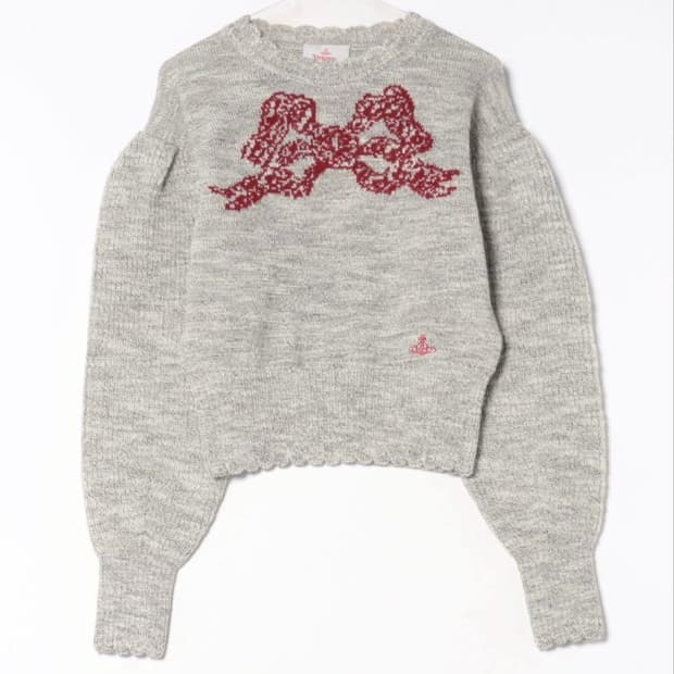 비비안웨스트우드 2025AW 레드라벨 리본 안타시안 니트