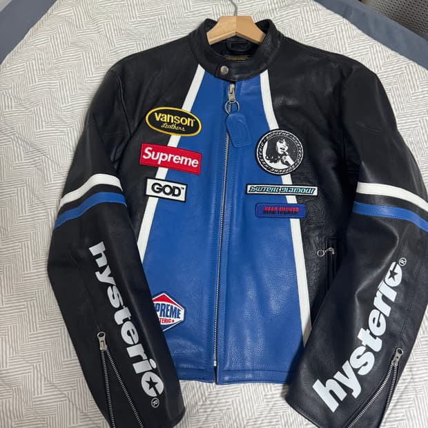 m)슈프림 히스테릭글래머 벤슨 가죽 자켓