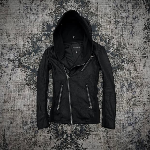 Johnny wolf asymmetry waxed hood jacket