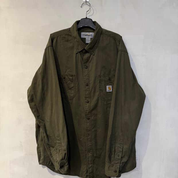칼하트 카키 긴팔셔츠