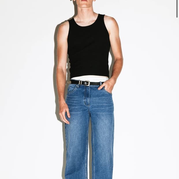 캘리포니아 아트 빈티지블루 진