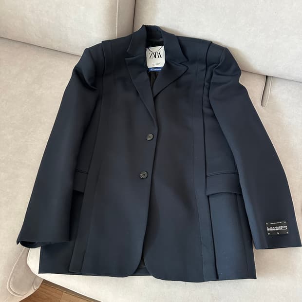 자라 x 아더에라 오버사이즈 블레이저 네이비 M