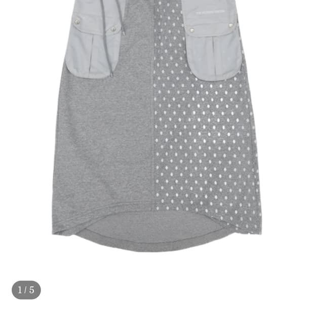 더뮤지엄비지터 도트 믹스드 맥시 스커트 dot mixed skirt