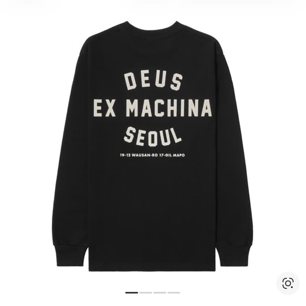 데우스 엑스 마키나 서울 컬리지 롱슬리브 티셔츠 블랙 새제품