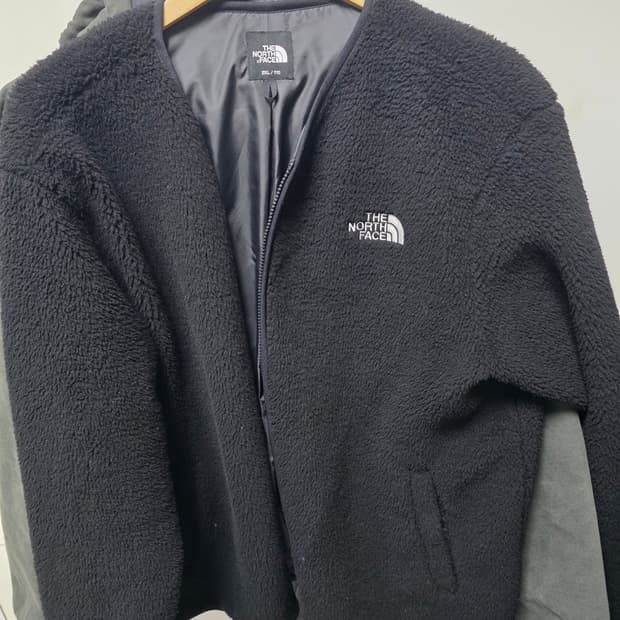 노스페이스 플리스 가디건 블랙 2XL