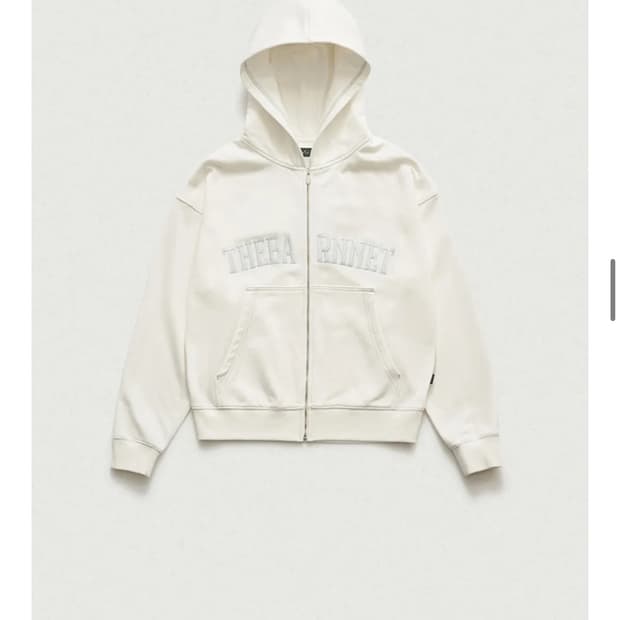 더바넷 캠피 스웻 집업 후디자켓 아이보리 후드집업